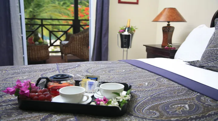Panorama accommodation overlooking Marigot Bay